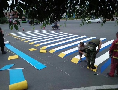 咸阳咸阳彩色路面标线施工